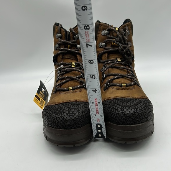 1061- Cat Caterpillar Waterproof Steel Toe Men’s Ankle Boots Size 9.5 NWT - Picture 5 of 10